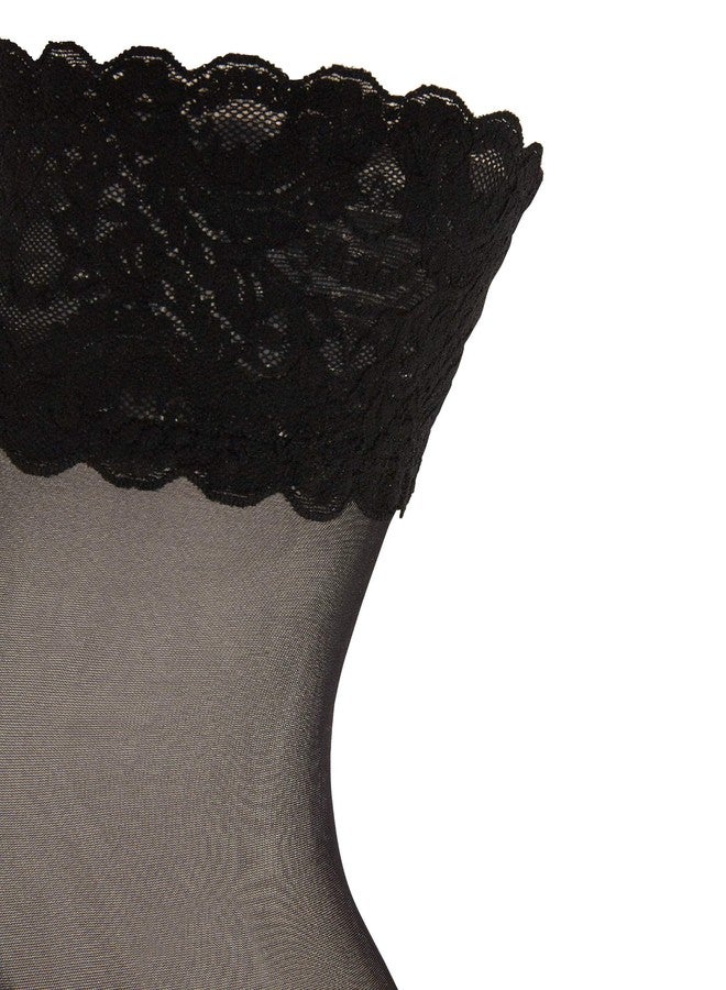 Wolford Satin Touch 20 Stay-Up For Women Black X-Small - Image 3